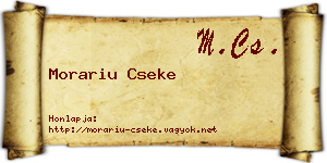 Morariu Cseke névjegykártya